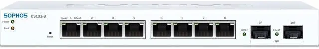 Main image of Sophos 100 CS101-8 Ethernet Switch 8 Ports - Manageable - Gigabit Ethernet - 10/100/1000Base-T, 1000Base-X - 2 Layer Supported - 2 SFP Slots - Twisted Pair, Optical Fiber