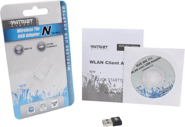 Alt view image 4 of 5 - Patriot PCUSBW1150 WI-FI USB Adapter USB 2.0 Up to 150Mbps Wireless Data Rates