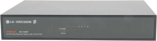 Alt view image 2 of 5 - LG-Ericsson iPECS ES-1008P Unmanaged Unmanaged Fast Ethernet PoE Switch