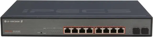Alt view image 2 of 5 - LG-Ericsson iPECS ES-2000 Series ES-2010GP Advanced Smart Switch 10/100/1000Mbps 8 x RJ45 + 2 x SFP and PoE