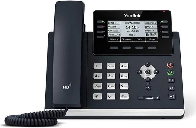 Alt view image 2 of 2 - Yealink SIP-T43U IP Phone - Corded - Wall Mountable, Desktop - Classic Gray 1301202