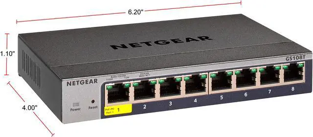 Alt view image 2 of 4 - NETGEAR 8-Port Gigabit Ethernet Smart Switch | GS108T