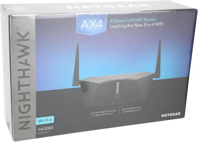 Alt view image 5 of 5 - Nighthawk AX4 4-Stream AX3000 Wi-Fi 6 Router (RAX40-100NAS)