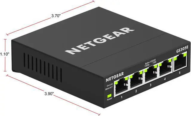 Alt view image 2 of 3 - NETGEAR 5-Port Gigabit Ethernet SOHO Plus Switch | GS305E