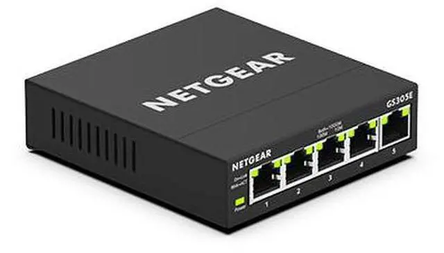 Alt view image 2 of 11 - Netgear GS305E 5-Port Gigabit Ethernet SOHO Plus Easy Smart Managed Essentials Switch, GS305E-100NAS