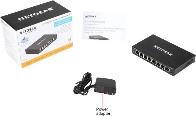 Alt view image 7 of 7 - NETGEAR 8-Port Gigabit Ethernet Plus Switch (GS308E)