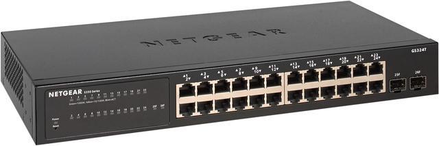 Main image of NETGEAR 26-Port Gigabit Ethernet Smart Switch (GS324T) - with 2 x 1G SFP