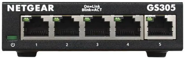 Alt view image 2 of 8 - Netgear GS305 5-Port Gigabit Ethernet SOHO Unmanaged Essentials Switch, GS305-300PAS
