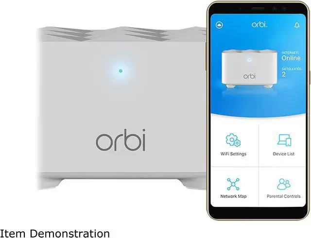 Alt view image 6 of 6 - NETGEAR Orbi AC1200 Dual-band Mesh WiFi System, 3-pack (RBK13)