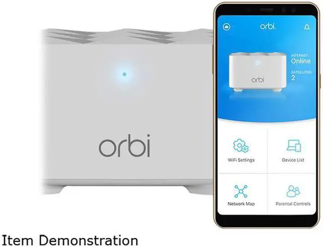 Alt view image 7 of 8 - NETGEAR Orbi Whole Home Mesh Wi-Fi System (RBK13) AC1200, 3PK