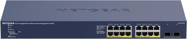 NETGEAR 16-port Gigabit Ethernet PoE+ Smart Switch with 2 SFP