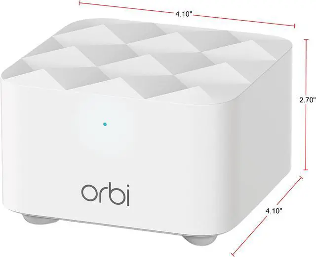 Alt view image 3 of 7 - Netgear Orbi Mesh WiFi Satellite Adds up to 1,500 sq. ft. 1.2Gbps Dual-band WiFi (RBS10)