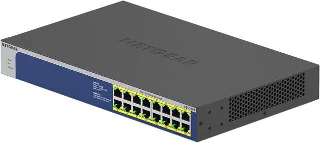 Alt view image 3 of 10 - NETGEAR 16-Port Gigabit Ethernet High-Power PoE+ Unmanaged Switch (260W) | GS516PP