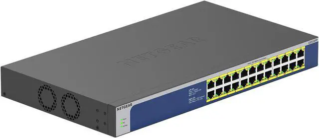 Alt view image 4 of 6 - NETGEAR 24-Port Gigabit Ethernet High-Power PoE+ Unmanaged Switch (300W) | GS524PP