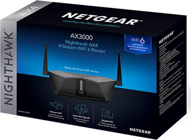 Alt view image 5 of 5 - Netgear Nighthawk 4-Stream AX3000 Dual-Band WiFi 6 Router (up to 3Gbps) (RAX35-CNS)