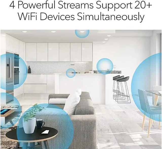 Alt view image 4 of 6 - NETGEAR WiFi 6 Mesh Range Extender (EAX15) - Add up to 1,500 sq. ft. and 20+ Devices with AX1800 Dual-Band Wireless Signal Booster & Repeater (up to 1.8Gbps Speed), WPA3 Security, Smart Roaming