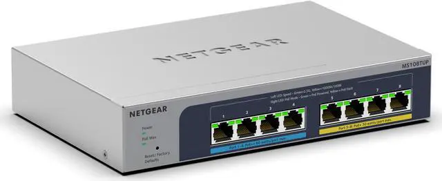 Alt view image 9 of 15 - 8-Port Multi-Gigabit (2.5G) Ethernet Ultra60 PoE++ Smart Switch
