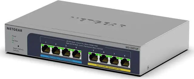 Alt view image 11 of 15 - 8-Port Multi-Gigabit (2.5G) Ethernet Ultra60 PoE++ Smart Switch