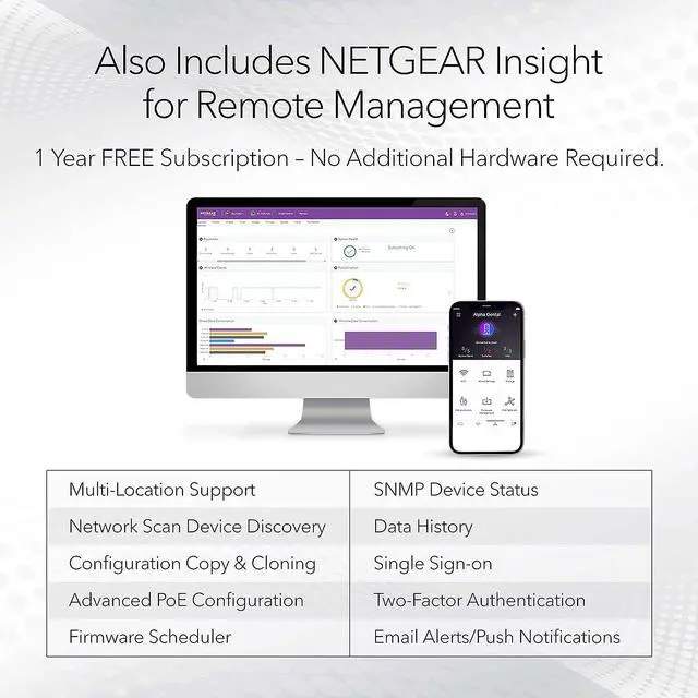 Alt view image 4 of 6 - NETGEAR 28-Port PoE Gigabit Ethernet Smart Switch (GS728TPP) - Managed, Optional Insight Cloud Management, 24 x PoE+ @ 380W, 4 x 1G SFP, Desktop or Rackmount, and Limited Lifetime Protection