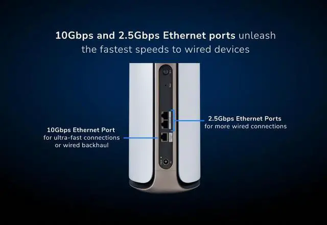 Alt view image 6 of 6 - Netgear Add-On Satellite Orbi 970 Series Quad-Band WiFi 7 Mesh, 27Gbps, RBE970-100NAS