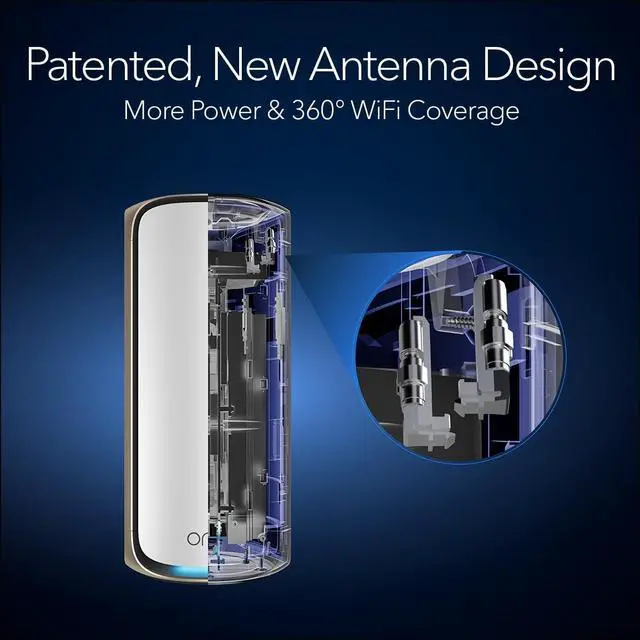 Alt view image 9 of 12 - NETGEAR Orbi 970 Series Quad-Band WiFi 7 Mesh Network System (RBE972S), Router + 1 Satellite Extender, Security Features, Up to 27Gbps, Covers up to 6,600 sq. ft., 200 Devices, 10 Gig Internet Port