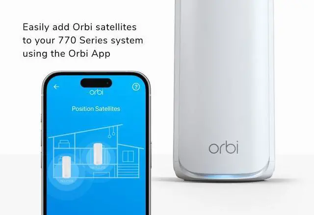 Alt view image 4 of 6 - Netgear Orbi 770 Series Tri-Band WiFi 7 Mesh Add-on Satellite, RBE770-100NAS