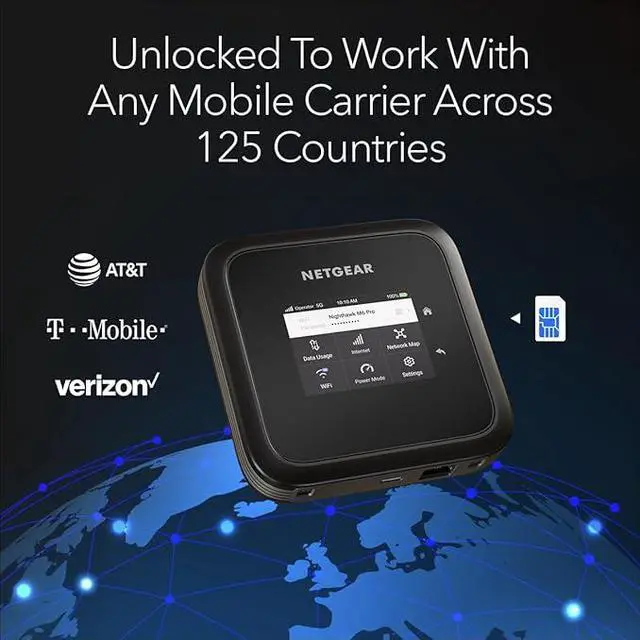Alt view image 3 of 7 - Netgear Nighthawk M6 Pro 5G mmWave WiFi 6E Mobile Hotspot Router, Unlocked, MR6550-100PAS