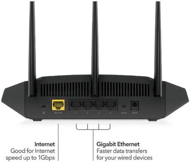 Alt view image 2 of 4 - Nighthawk AX4 4-Stream Dual-Band WiFi 6 Router, up to 3Gbps, 1-year NETGEAR Armor