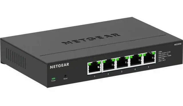 Alt view image 2 of 6 - NETGEAR  5-port 2.5G Multi-Gigabit Ethernet Plus Switch | MS305E-100NAS