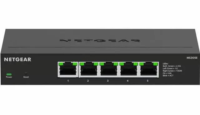 Alt view image 3 of 6 - NETGEAR  5-port 2.5G Multi-Gigabit Ethernet Plus Switch | MS305E-100NAS