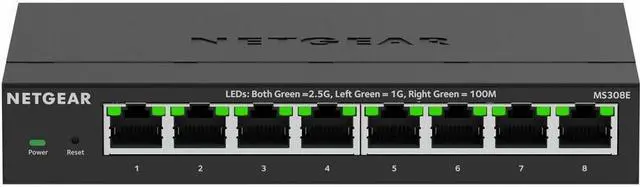 Alt view image 2 of 2 - NETGEAR 8-port 2.5G Multi-Gigabit Ethernet Plus Switch | MS308E-100NAS
