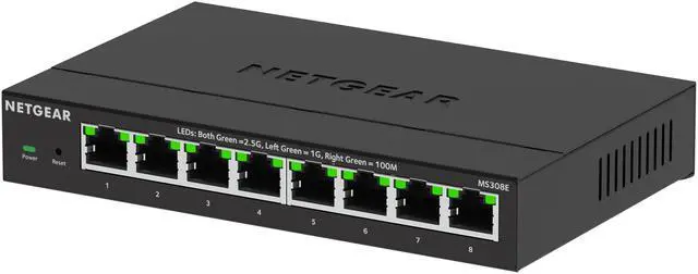 Alt view image 2 of 6 - Netgear MS308E Multi-Gigabit (2.5G) Ethernet Easy Smart Managed Essentials Switch, MS308E-100NAS