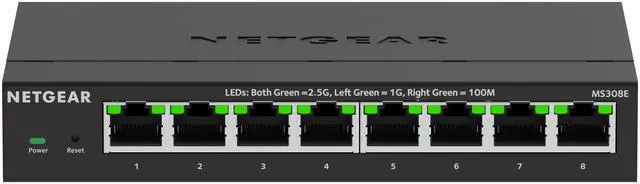 Alt view image 3 of 6 - Netgear MS308E Multi-Gigabit (2.5G) Ethernet Easy Smart Managed Essentials Switch, MS308E-100NAS