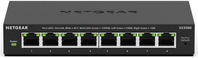 Alt view image 2 of 2 - NETGEAR 8-Port Gigabit Ethernet Plus Switch | GS308E-400NAS