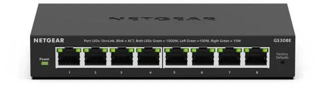 Alt view image 3 of 6 - Netgear GS308E 8-Port Gigabit Ethernet Easy Smart Managed Essentials Switch, GS308E-400NAS