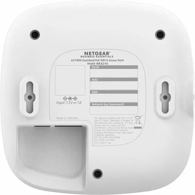 Alt view image 4 of 17 - NETGEAR WAX210 Dual Band IEEE 802.11 a/b/g/n/ac/ax/e 1.80 Gbit/s Wireless Access Point - Indoor