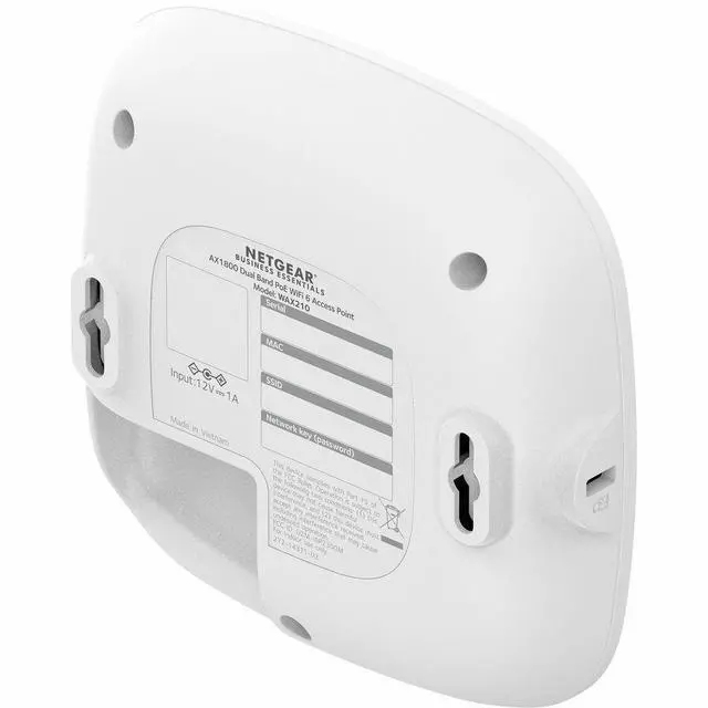 Alt view image 6 of 17 - NETGEAR WAX210 Dual Band IEEE 802.11 a/b/g/n/ac/ax/e 1.80 Gbit/s Wireless Access Point - Indoor