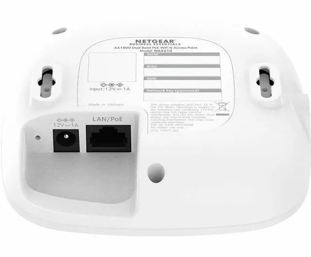 Alt view image 9 of 17 - NETGEAR WAX210 Dual Band IEEE 802.11 a/b/g/n/ac/ax/e 1.80 Gbit/s Wireless Access Point - Indoor