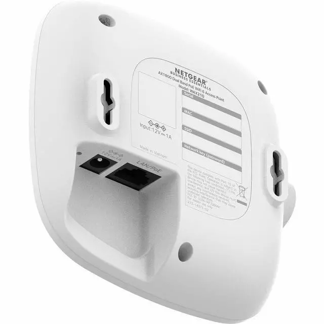 Alt view image 11 of 17 - NETGEAR WAX210 Dual Band IEEE 802.11 a/b/g/n/ac/ax/e 1.80 Gbit/s Wireless Access Point - Indoor