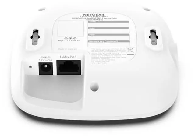 Alt view image 3 of 3 - Netgear AX1800 Dual-Band WiFi 6 Access Point with Gigabit PoE with Power Adapter, WAX210PA-100NAS