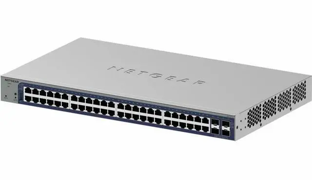 Alt view image 3 of 4 - NETGEAR 48-Port Gigabit Smart Switch w/optional Remote/Cloud Management and 4 SFP+ Ports | GS752TX-300NAS