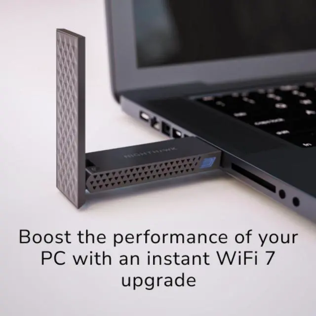 Alt view image 4 of 4 - NETGEAR Nighthawk WiFi 7 BE6500 Adapter (A9000), USB 3.0 Adapter, 6.5 Gbps | A9000-100PAS