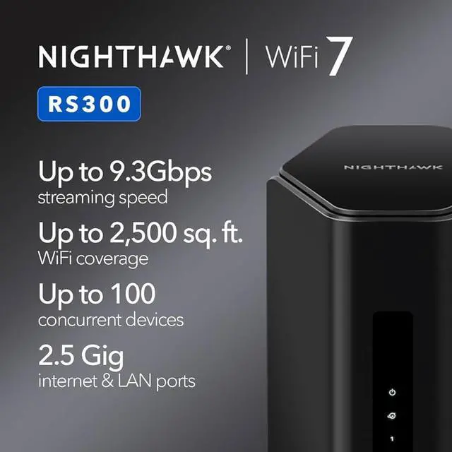Main image of NETGEAR Nighthawk WiFi 7 Router RS300 Wireless Router IEEE 802.11be