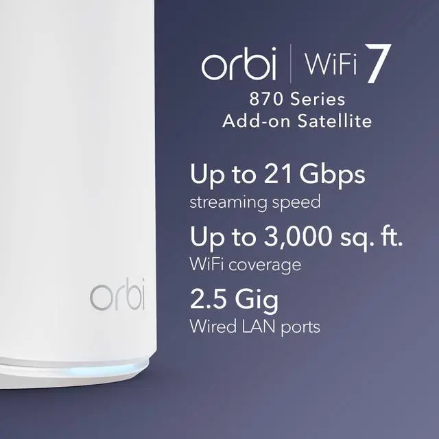 Alt view image 3 of 4 - Netgear Orbi 870 Series Whole Home Wifi White