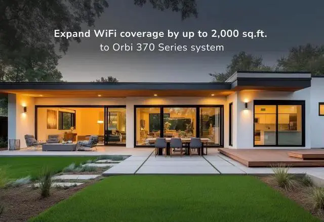 Alt view image 4 of 6 - NETGEAR Whole Home Dual-band Mesh WiFi 7 Add-on Satellite, RBE370-100NAS