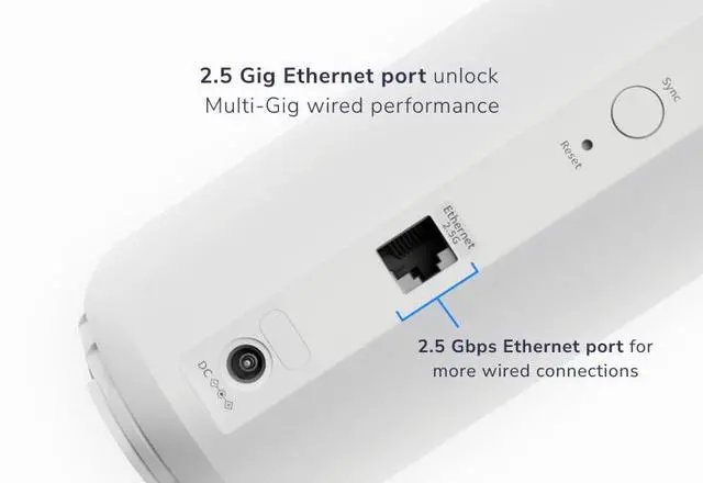 Alt view image 5 of 6 - NETGEAR Whole Home Dual-band Mesh WiFi 7 Add-on Satellite, RBE370-100NAS