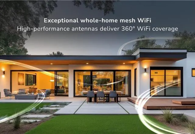 Alt view image 4 of 7 - Netgear Orbi 370 Series Dual-Band WiFi 7 Mesh (2-Pack) Orbi WiFi 7 Router RBE371 + Orbi WiFi 7 Satellite RBE370