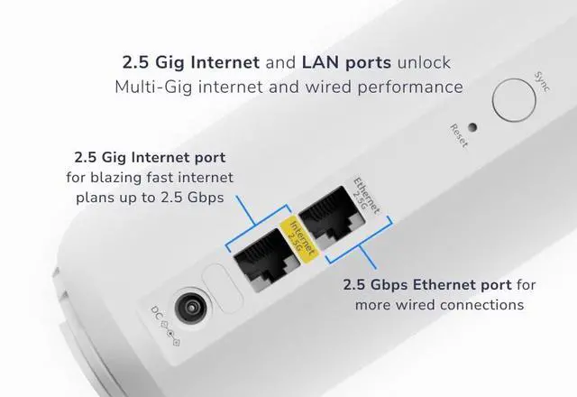 Alt view image 5 of 7 - Netgear Orbi 370 Series Dual-Band WiFi 7 Mesh (2-Pack) Orbi WiFi 7 Router RBE371 + Orbi WiFi 7 Satellite RBE370