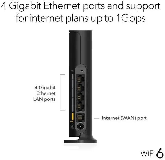 Alt view image 6 of 8 - Netgear RAX9 Wi-Fi 6 IEEE 802.11 a/b/g/n/ac/ax 4-Stream AX1800 WiFi 6 Ethernet Wireless Router, RAX9-100PAS