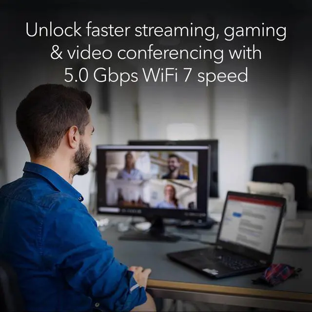 Alt view image 4 of 6 - NETGEAR Nighthawk WiFi 7 USB 3.0 Adapter (A8500) – BE5000 Tri-Band Wireless Gigabit Speed (Up to 5.0 Gbps) – 6 GHz Band – Works with Any Router or Mesh System – for Windows 11 PC